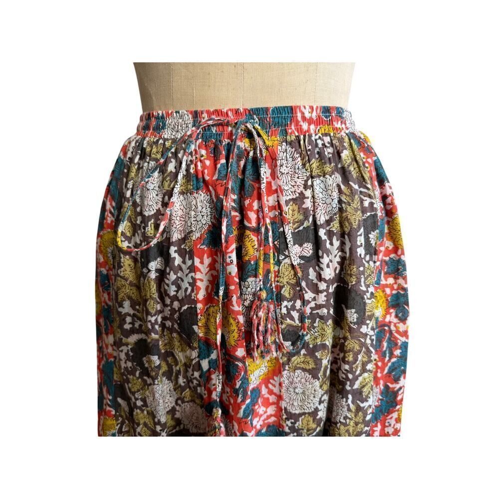 Velvet Women's XS Boho Batik Skirt EUC Patchwork Floral India - Picture 3 of 5